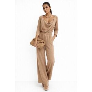 NWT FP Beach Cityscape One Piece Soft Wide Leg Jumpsuit Size S City Brunch